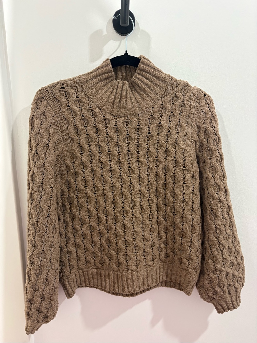 Gentle Fawn Cable Knit Turtleneck Sweater - Taupe